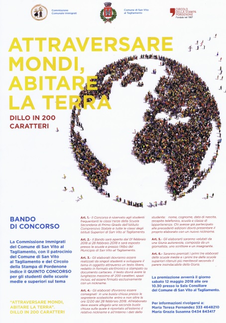 Concorso "Attraversare mondi, abitare la Terra" Concorso "Attraversare mondi, abitare la Terra"